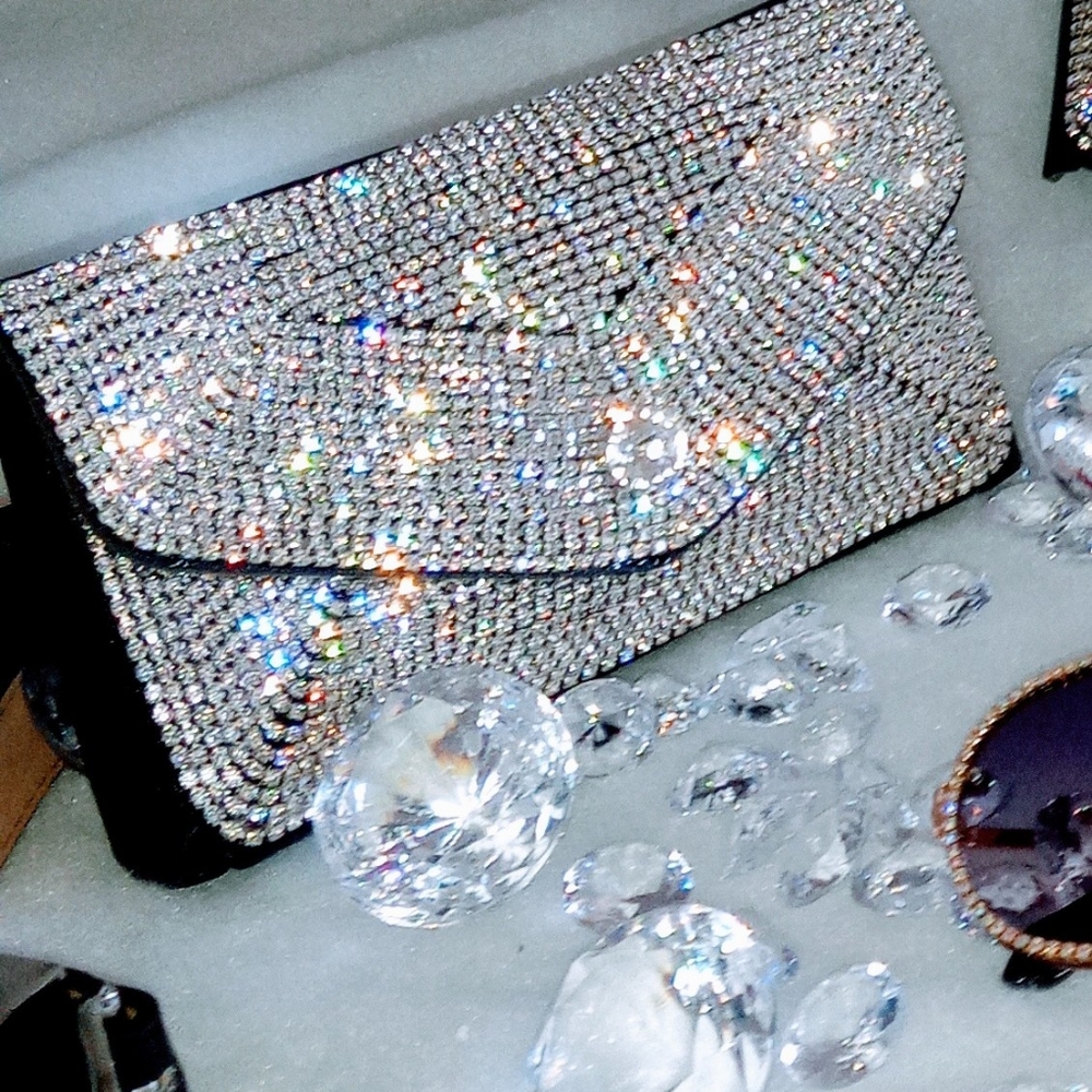 Rhineston belt wallet